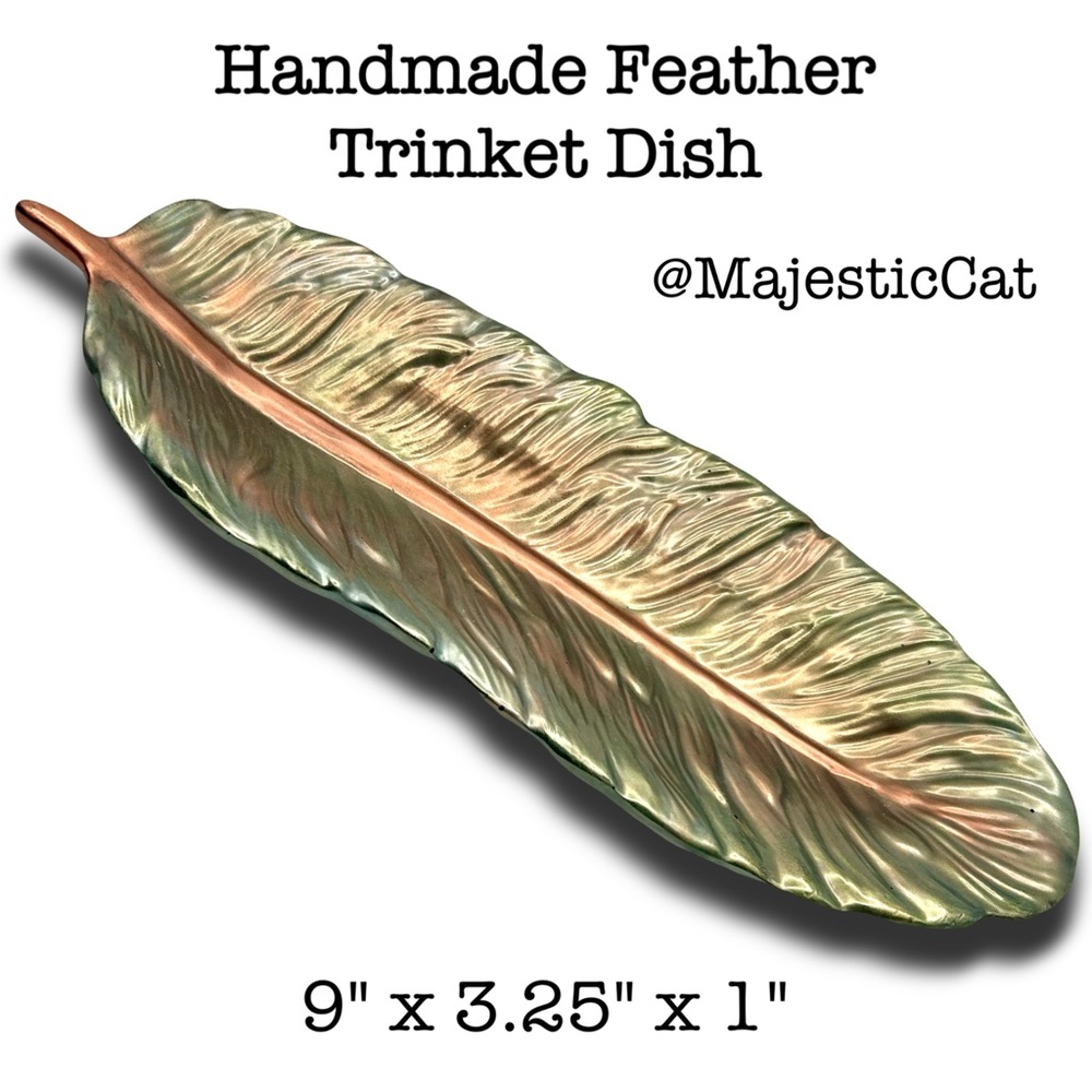 Handmade Feather Trinket Dish